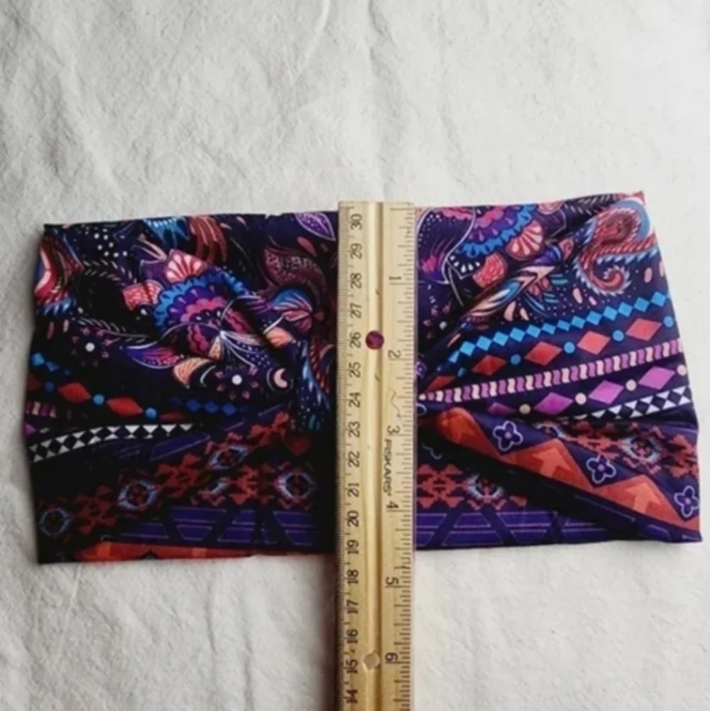 Bohemian Cross Knotted Wide Headband